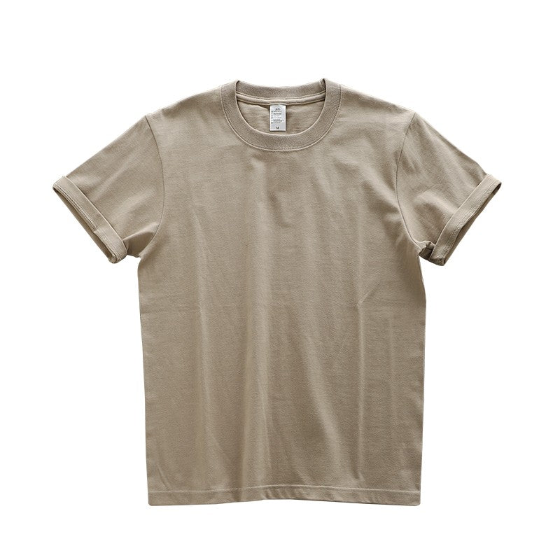 Men's Short Sleeve Tee Casual T-shirt Light Brown